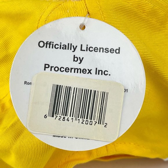 NWT Corona Extra Yellow Blue Hook and Loop Adjustable Hat Cap - Picture 12 of 12